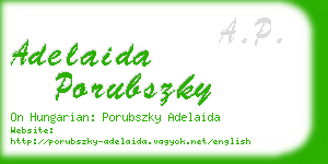 adelaida porubszky business card